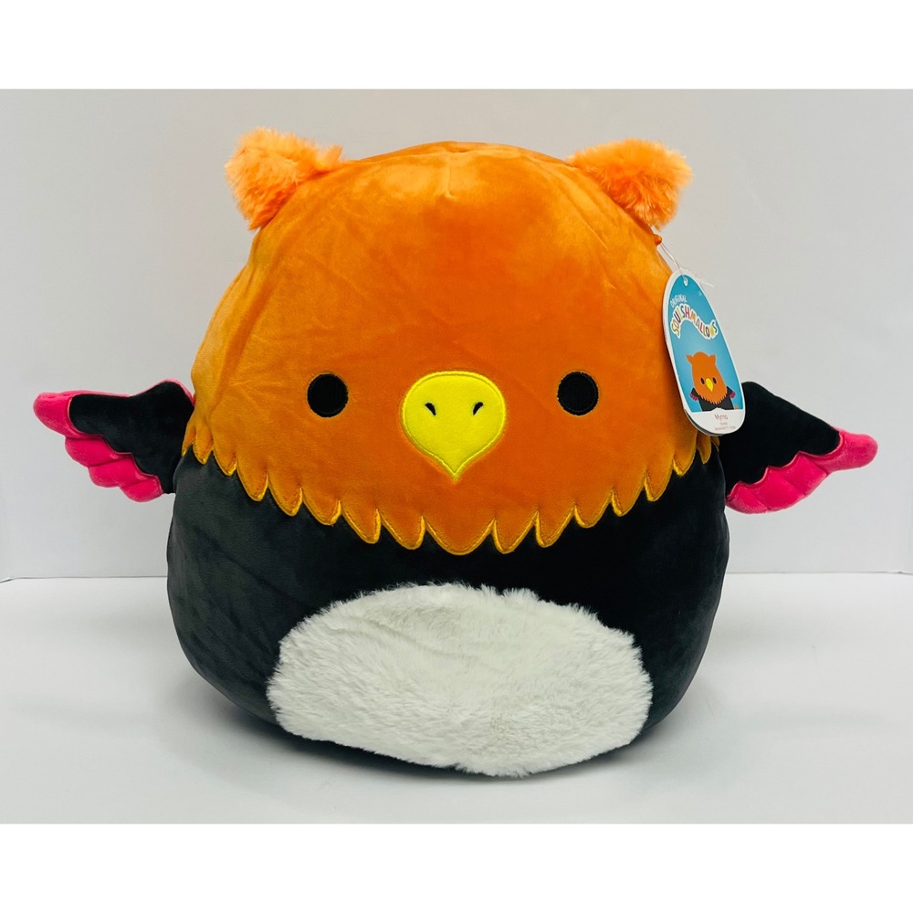 Squishmallows 12" Myrna the Griffin Blacklight Collection Orange Black Plush